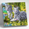 Molly Картина по номерам 30х30см Семейство белых тигров