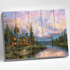 Molly Картина по номерам на дереве 40х50см Дом на реке