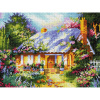Белоснежка Алмазная мозаика на подрамнике 30х40см Летняя усадьба