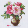 Алиса Набор для вышивания крестом 25х26см 2-21 Цветущий сад: Пионы