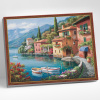 Molly Алмазная мозаика с нанесенной рамкой 40х50см Домики у моря
