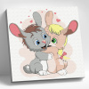 Molly Картина по номерам 20х20см Заячья дружба