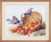 Алиса Набор для вышивания крестом 32х24см 1-14 Синички и черешня