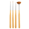 IRISK Набор кистей  для дизайна, 4 предмета, 04 Золотая ручка