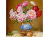 Molly Алмазная мозаика 30х30см Бузин Пионы в китайской фарфоровой вазочке