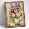 Molly Алмазная мозаика с нанесенной рамкой 3D 40х50см Бузин Букет в белой вазе