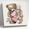 Molly Картина по номерам 30х30см Любимая игрушка