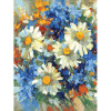 Белоснежка Картина по номерам 30х40см Солнечные ромашки