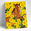 Molly Картина по номерам 15х20см Лошадь в подсолнухах