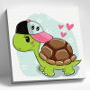 Molly Картина по номерам 20х20см Черепашка в кепке