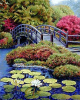 Гранни Алмазная мозаика на холсте 38х48см Японский садик