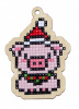 Гранни Подвеска алмазная 5.6х7.9см Новогодний поросенок