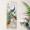 Molly Картина по номерам цветной холст 35х90см Панно Павлины на дереве