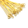 Krimp Пины с петелькой 0.6х40мм биж сплав цвет золото 50шт