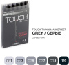 Touch Twin Набор маркеров 6цв Серые тона
