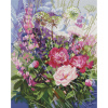 Белоснежка Алмазная мозаика на подрамнике 40х50см Пионы и люпины