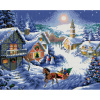 Белоснежка Алмазная мозаика на подрамнике 40х50см Зимнее раздолье