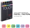 Touch Twin Набор маркеров 6цв Пастельные тона