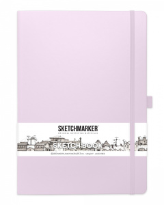 Sketchmarker Блокнот для зарисовок 21х30см 80л 140гр твердая обложка Фиолетовый пастельный
