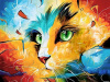 Гранни Алмазная мозаика на холсте 40х30см Кошачий взгляд