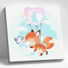 Molly Картина по номерам 20х20см Лисичка с шариком
