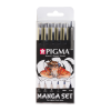 Sakura Набор капиллярных ручек Pigma Micron Manga 6шт Черный