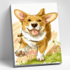 Molly Картина по номерам 20х30см Щенок корги