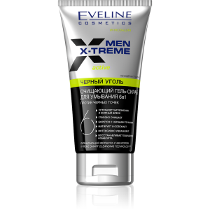 Eveline Men X-Treme Гель-скраб для умывания очищающий 6 в 1, 150 мл
