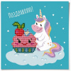 Гранни Открытка алмазная Единорог и кексик Ps017