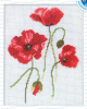 RTO Набор для вышивания крестом 15х20см Маки