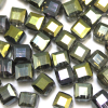 Krimp Кубик 6х6мм хрустальное стекло 45шт Зеленый мульти