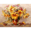 Белоснежка Картина по номерам на холсте 30х40см Подсолнухи и калина