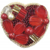 Crystal Art Набор для изготовления броши БП200 5х5см Сердце