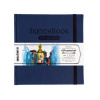 ЦЕНА Малевичъ Скетчбук для акварели Veroneze 14.5х14.5см 40л 200г/м2 Темно-синий