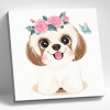 Molly Картина по номерам 20х20см Милый щенок