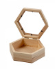 Timberlicious Заготовка деревянная 18х16х7см Шкатулка шестиугольная с пластиковой крышкой