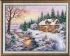 Алиса Набор для вышивания крестом 38х30см 3-15 Зима к вечеру