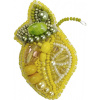 Crystal Art Набор для изготовления броши БП240 6.5х4.5см Лимончик