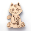 DROVO Конструктор деревянный 3D пазл Кот Фин