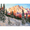Белоснежка Картина по номерам на холсте 30х40см Горные склоны
