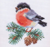 Алиса Набор для вышивания крестом 14х14см 1-15 Снегирек