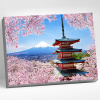 Molly Алмазная мозаика с нанесенной рамкой 3D 40х50см Японская пагода