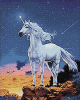 Гранни Алмазная мозаика на холсте 38х48см Звездный единорог