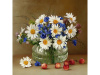 Molly Картина по номерам 30х30см Бузин Ромашки и васильки