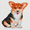 Белоснежка Алмазная мозаика на подрамнике 20х30см Корги