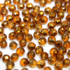 Krimp Рондель 4х3мм хрустальное стекло 130шт Рыжий