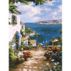 Белоснежка Картина по номерам на холсте 30х40см Улочка к морю