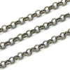 Krimp Цепочка 3х3мм биж.сплав вороненая сталь 1м