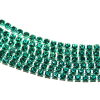 Krimp Лента стразовая стекло SS6-2мм 50см Изумруд 