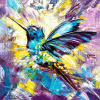 Гранни Алмазная мозаика на холсте 38x38см Яркий полет